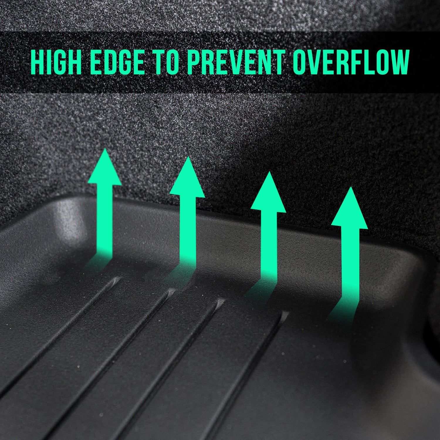2-in-1 TPE All Weather Model Y Floor Mats 2023 with Removable Carpet (Left Hand), Heavy Duty Floor Mats for Tesla Model Y 5 Seater