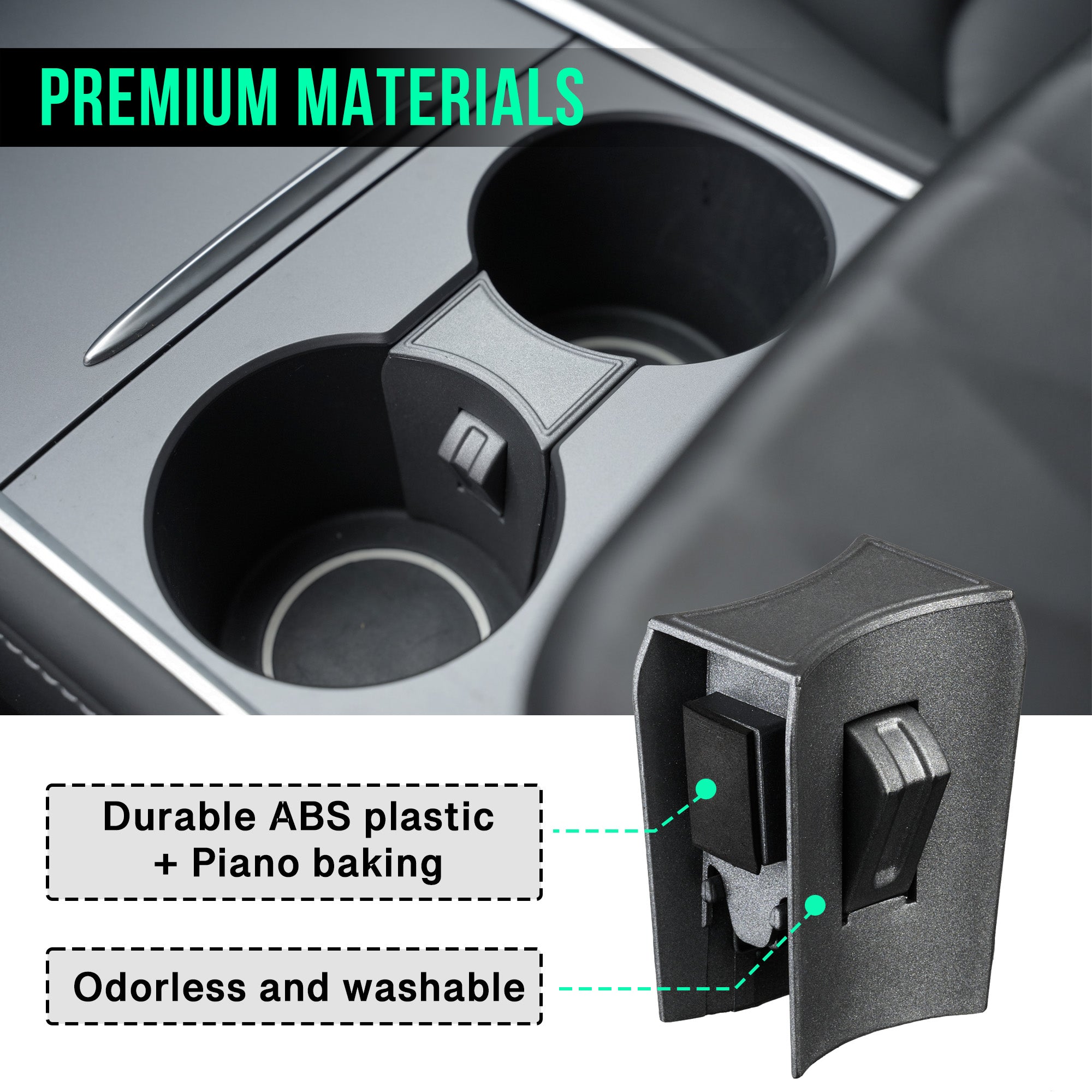 Cup Holder Insert for Model 3 & Y
