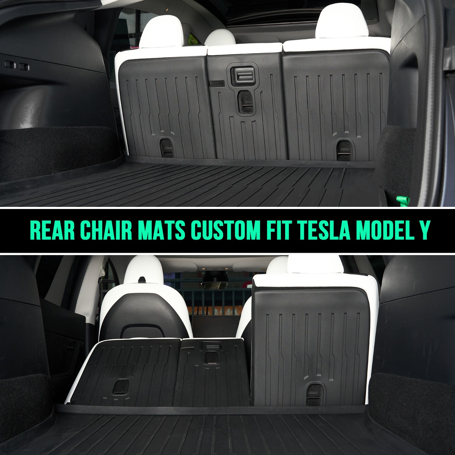 2-in-1 TPE All Weather Model Y Floor Mats 2023 with Removable Carpet (Left Hand), Heavy Duty Floor Mats for Tesla Model Y 5 Seater