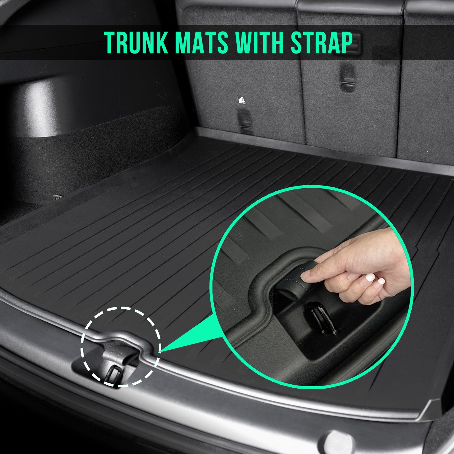 2-in-1 TPE All Weather Model Y Floor Mats 2023 with Removable Carpet (Left Hand), Heavy Duty Floor Mats for Tesla Model Y 5 Seater