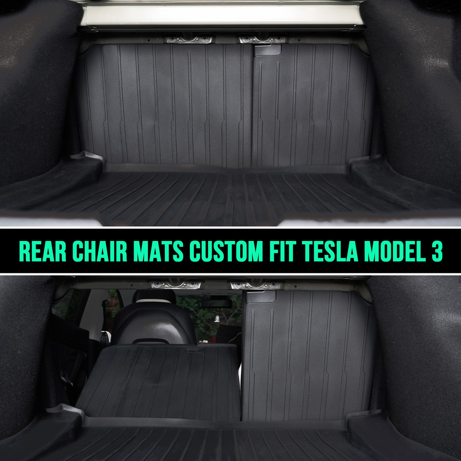 2-in-1 TPE All Weather Model 3 Floor Mats 2023 with Removable Carpet (Left Hand), Waterproof Anti-Slip Floor Mats for Model 3
