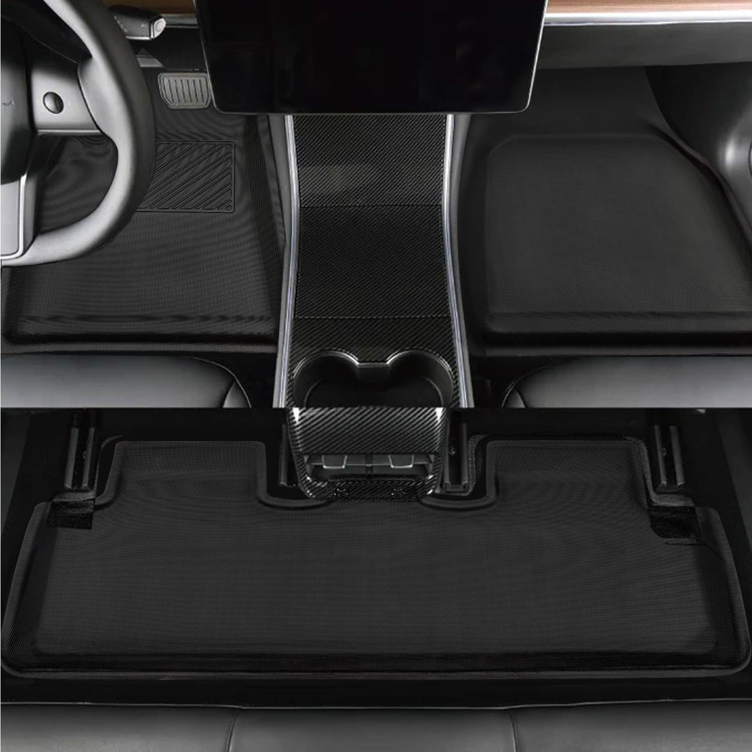 Floor Mats & Trunk Liners 6Pcs Set for Model Y 5-Seater (Right Hand)