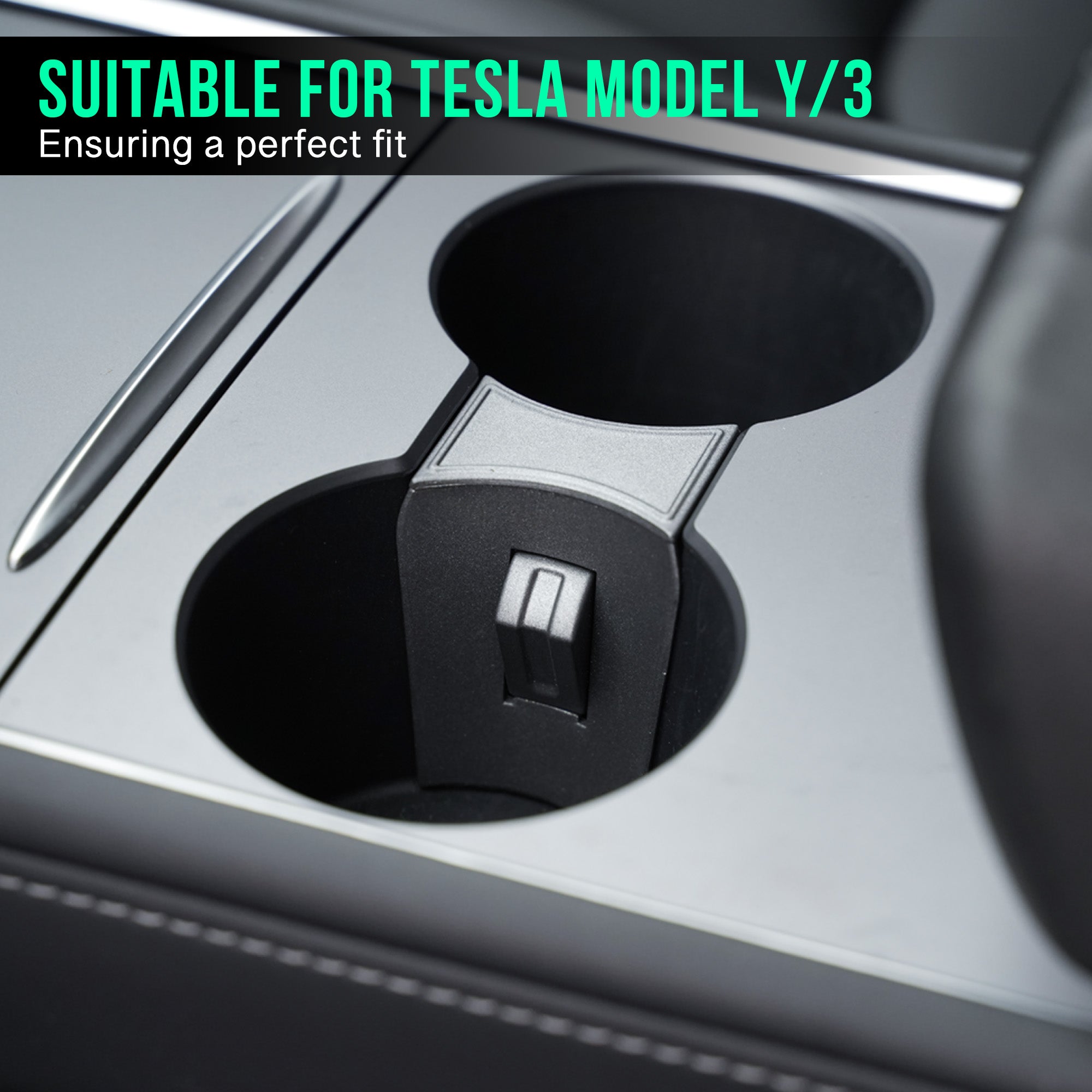 Cup Holder Insert for Model 3 & Y
