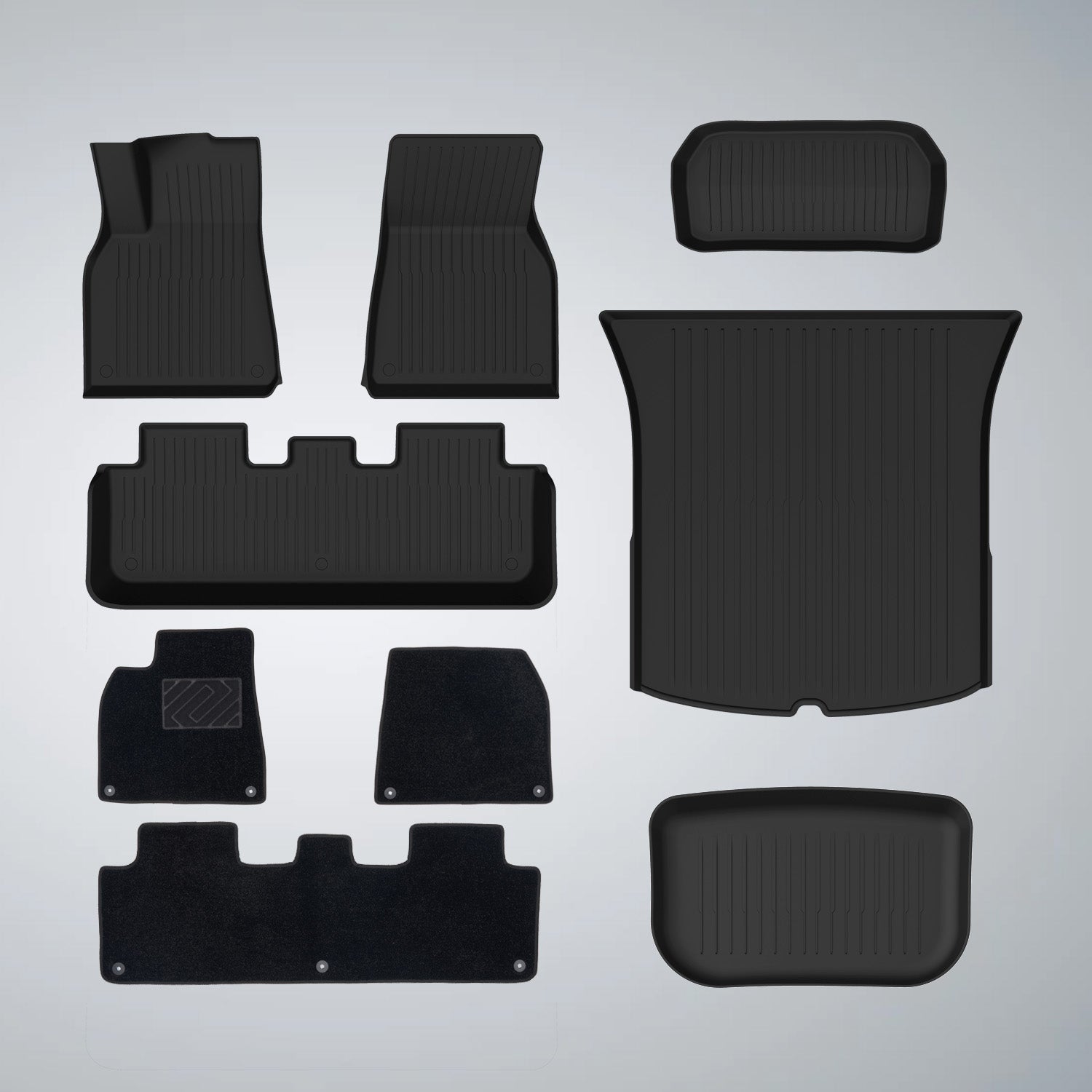 2-in-1 TPE All Weather Model Y Floor Mats 2023 with Removable Carpet (Left Hand), Heavy Duty Floor Mats for Tesla Model Y 5 Seater