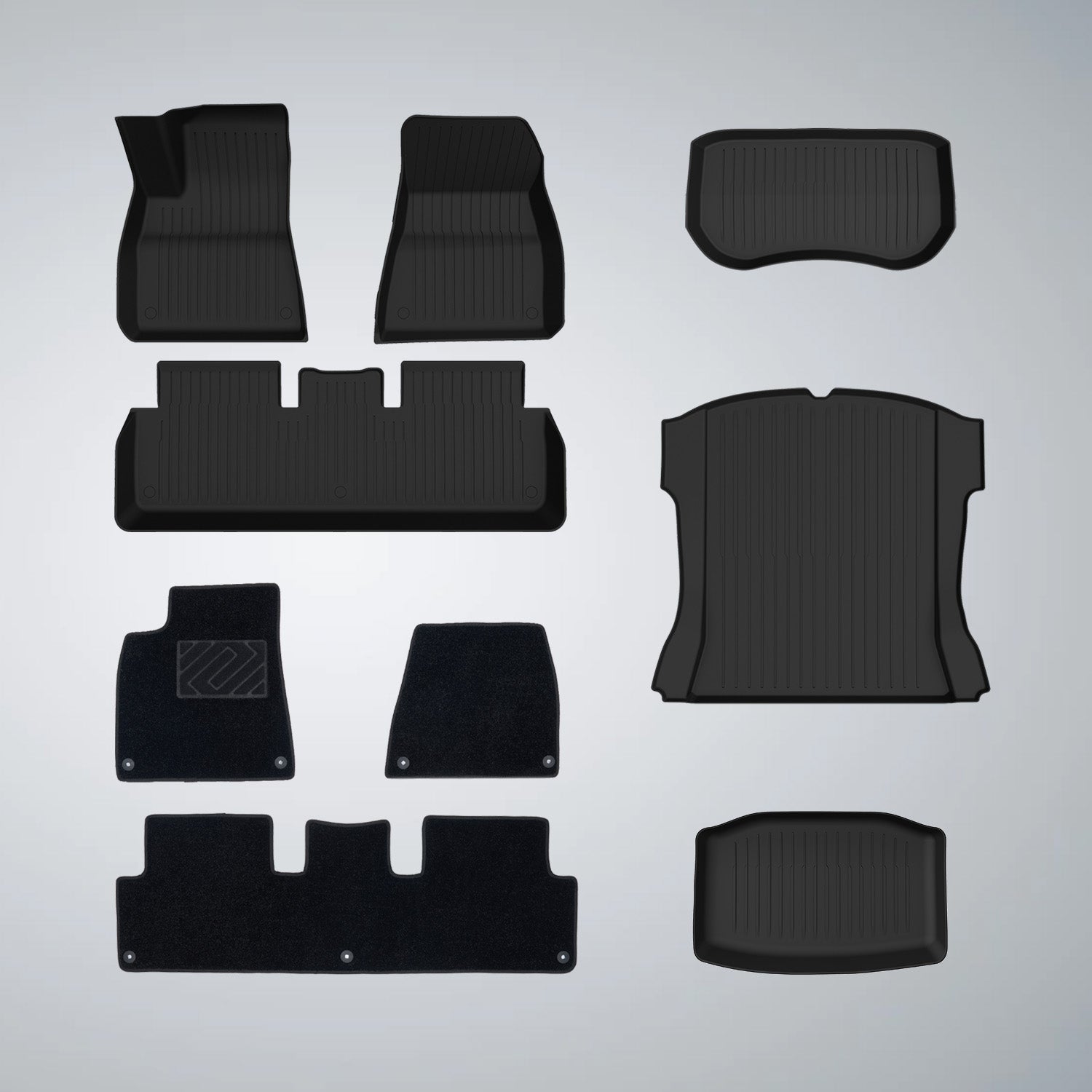 2-in-1 TPE All Weather Model 3 Floor Mats 2023 with Removable Carpet (Left Hand), Waterproof Anti-Slip Floor Mats for Model 3