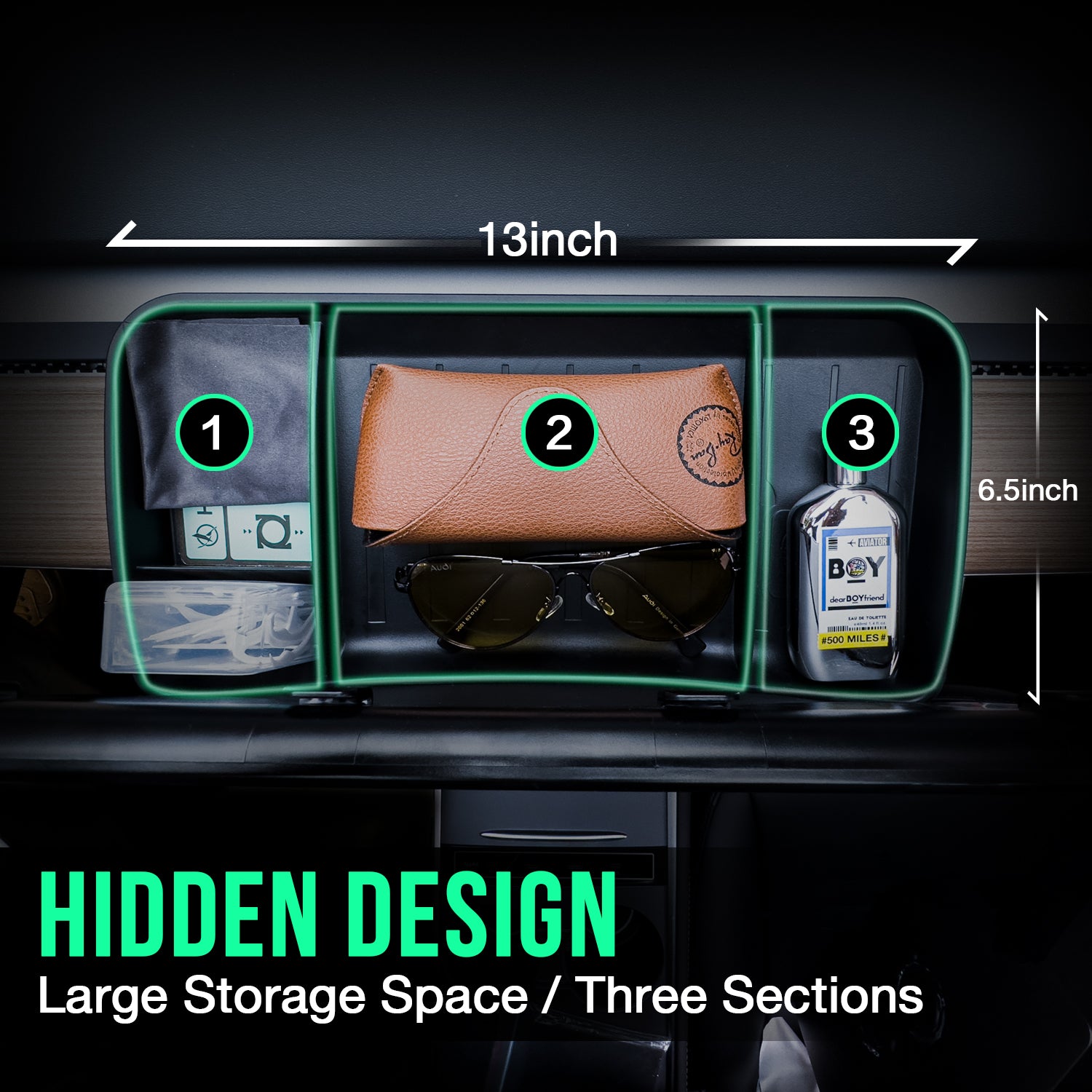 Center Console Organizer Behind Control Screen for Model Y/3