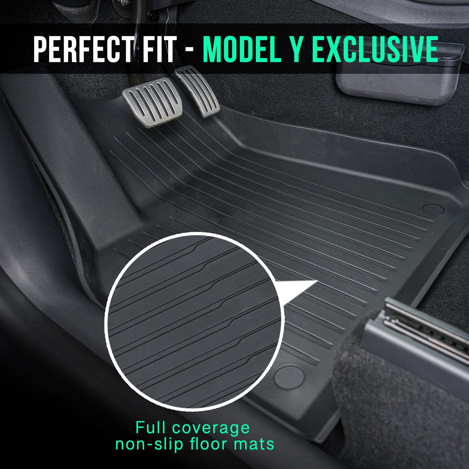 TPE All Weather Model Y Floor Mats, Heavy Duty