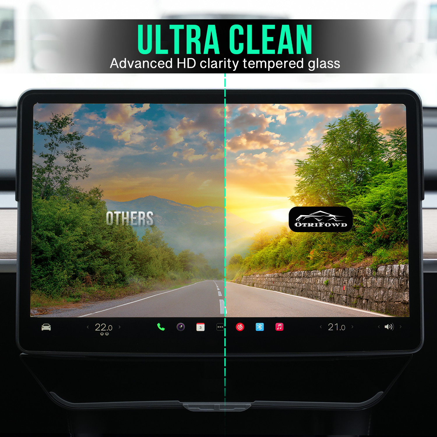 Screen Protector for Model 3&Y 15 Dashboard, 1 Minute Installation with Auto-Alignment Tool Matte