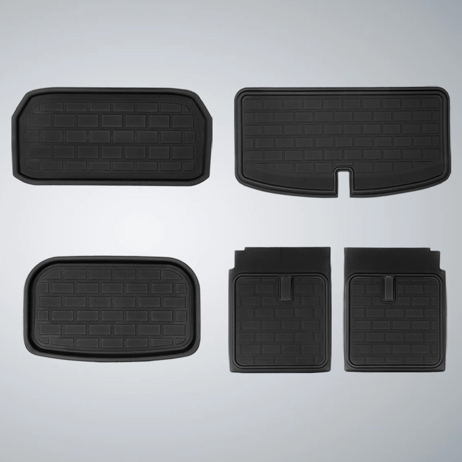 Tesla Model Y Trunk Mats and 3rd Row Chair Mats for 7 Seater 2021-2023, All Weather Protection