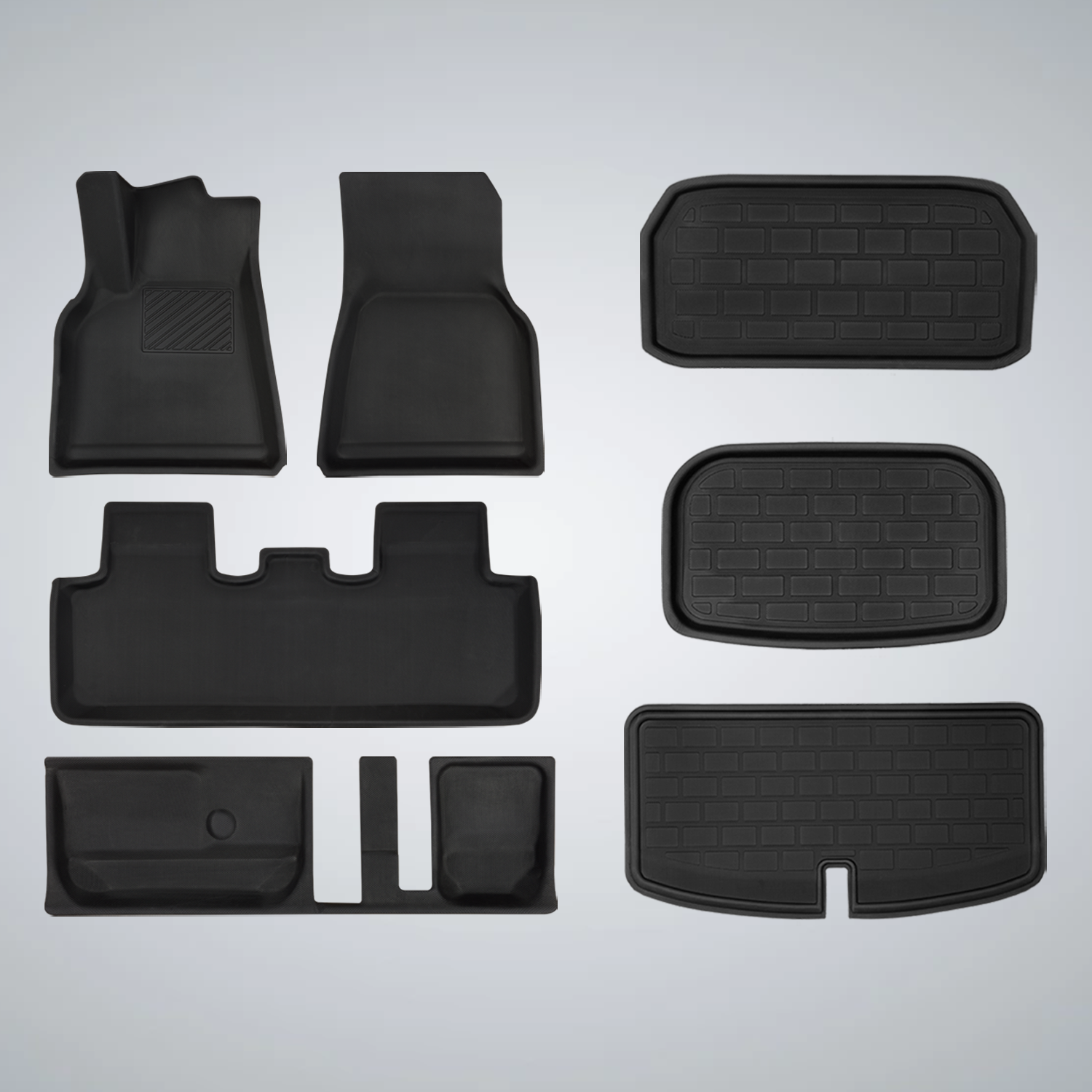 Floor Mats & Trunk Liners 7Pcs Set for Model Y 7-Seater (Left Hand)
