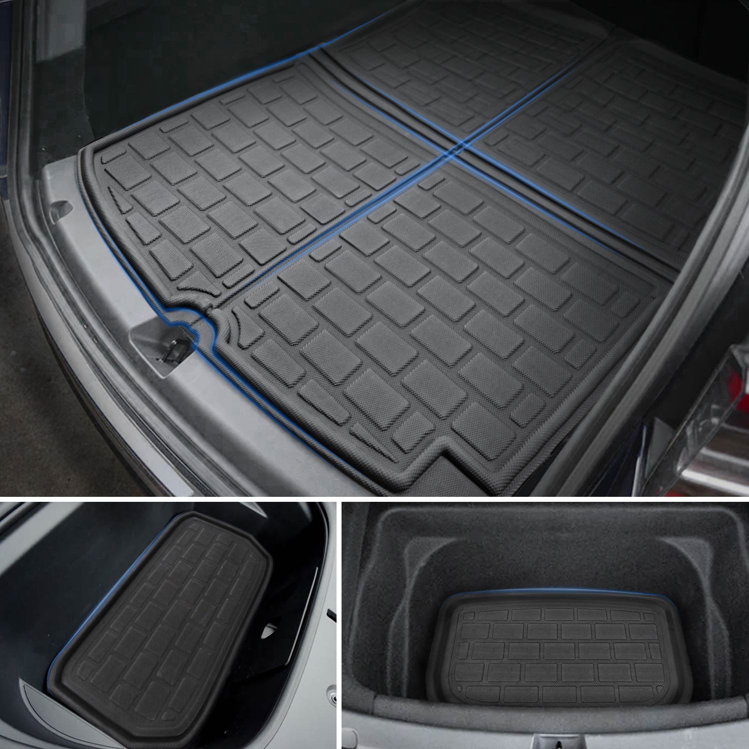 Floor Mats & Trunk Liners 6Pcs Set for Tesla Model Y 5-Seater 2023